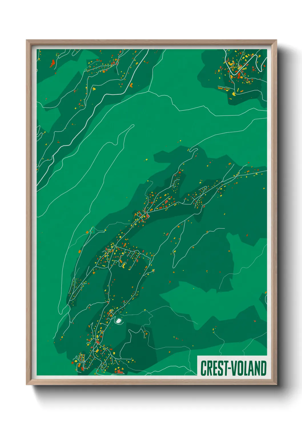 Une affiche de carte sur Crest-Voland