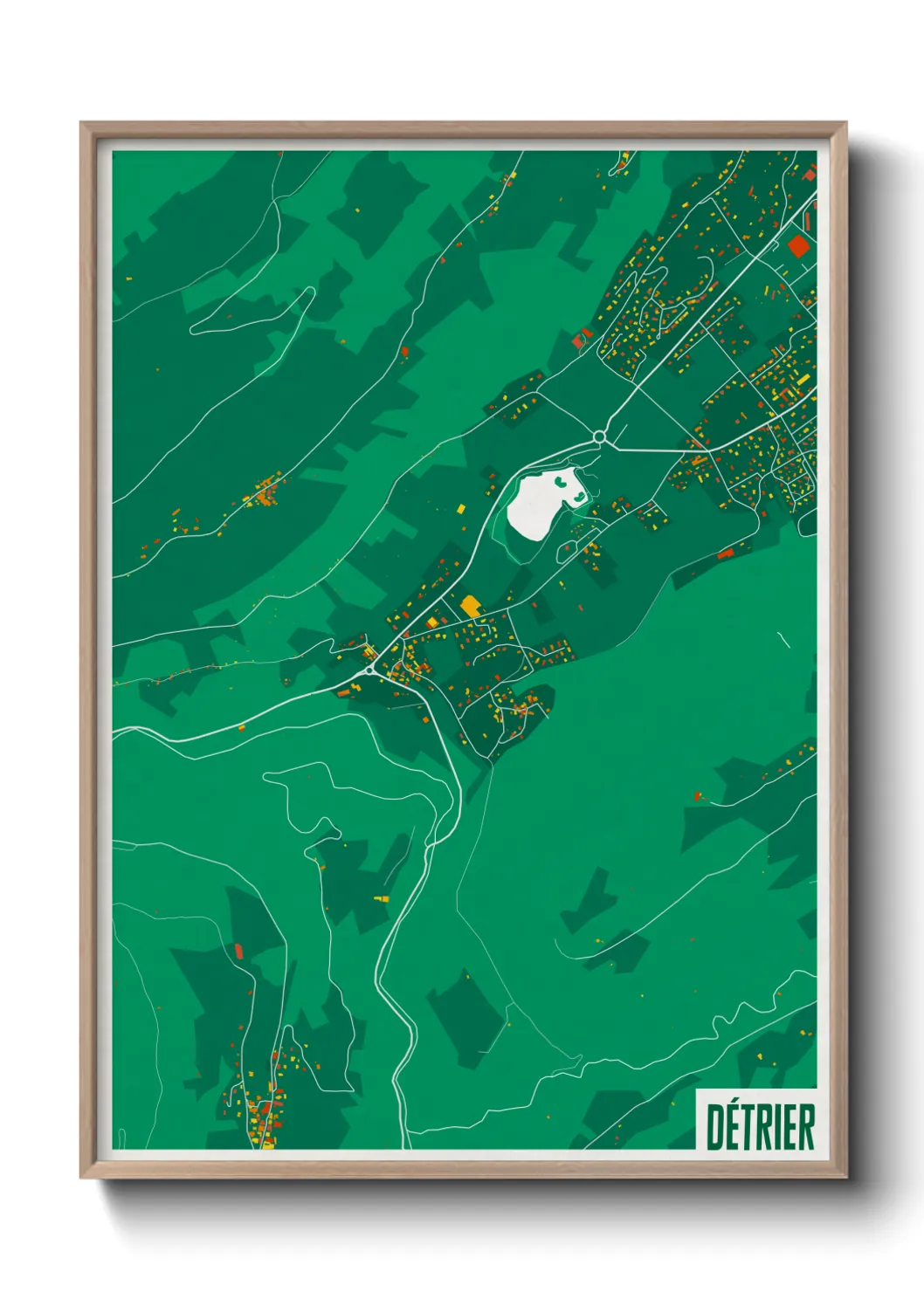 Une affiche de carte sur Détrier