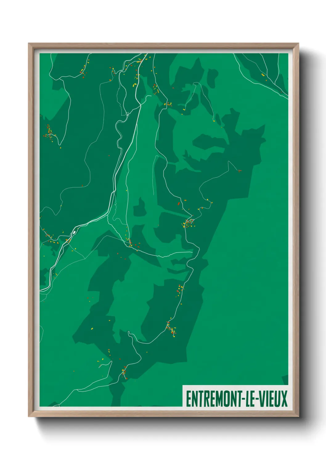 Une affiche de carte sur Entremont-le-Vieux