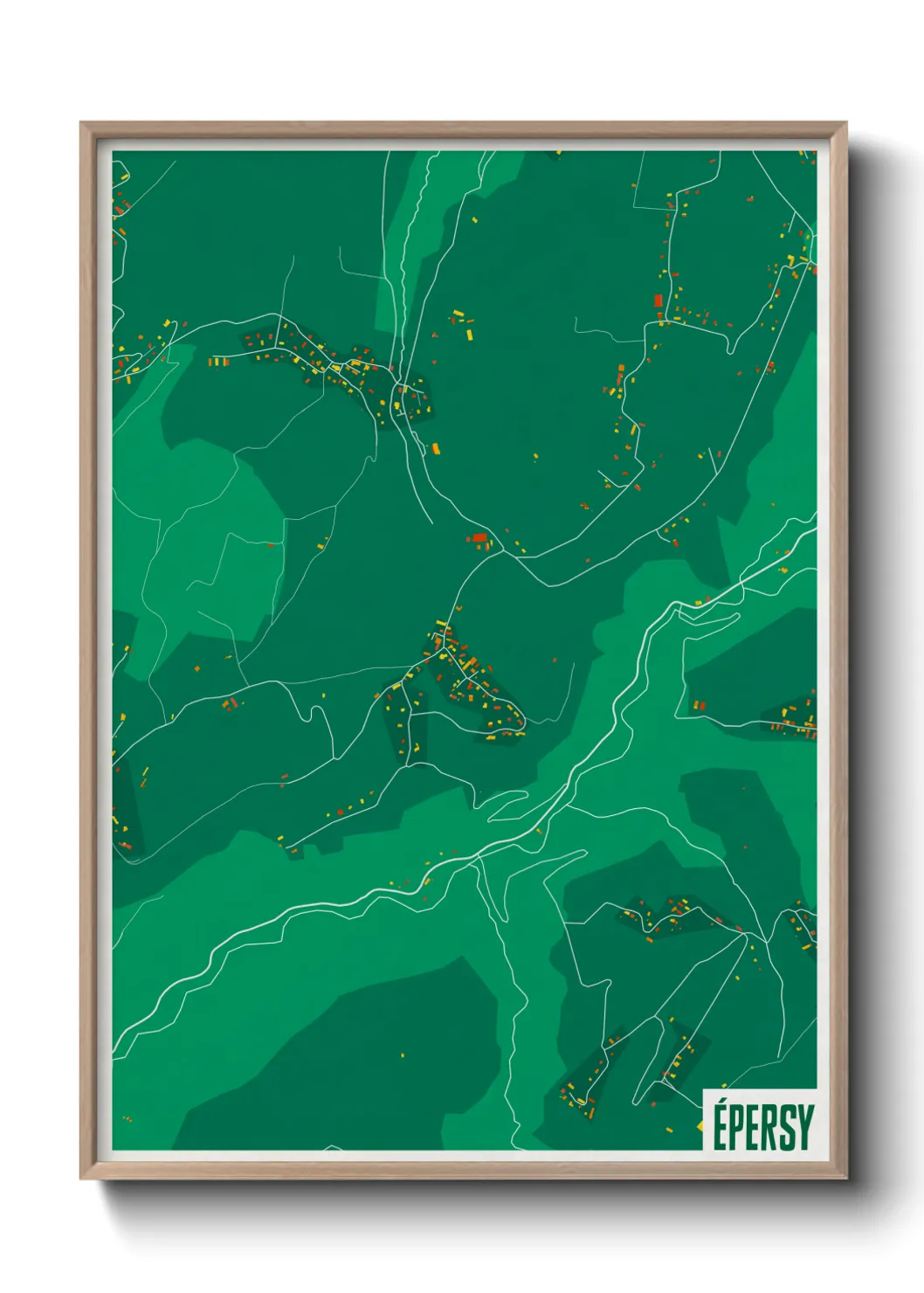 Une affiche de carte sur Épersy