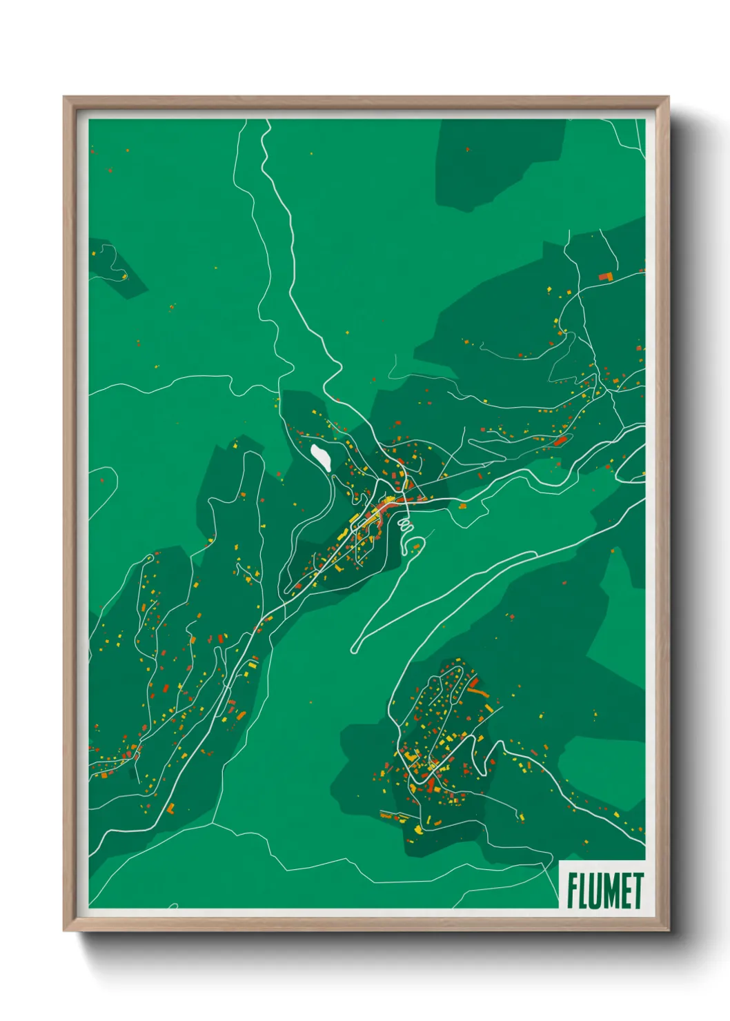 Une affiche de carte sur Flumet