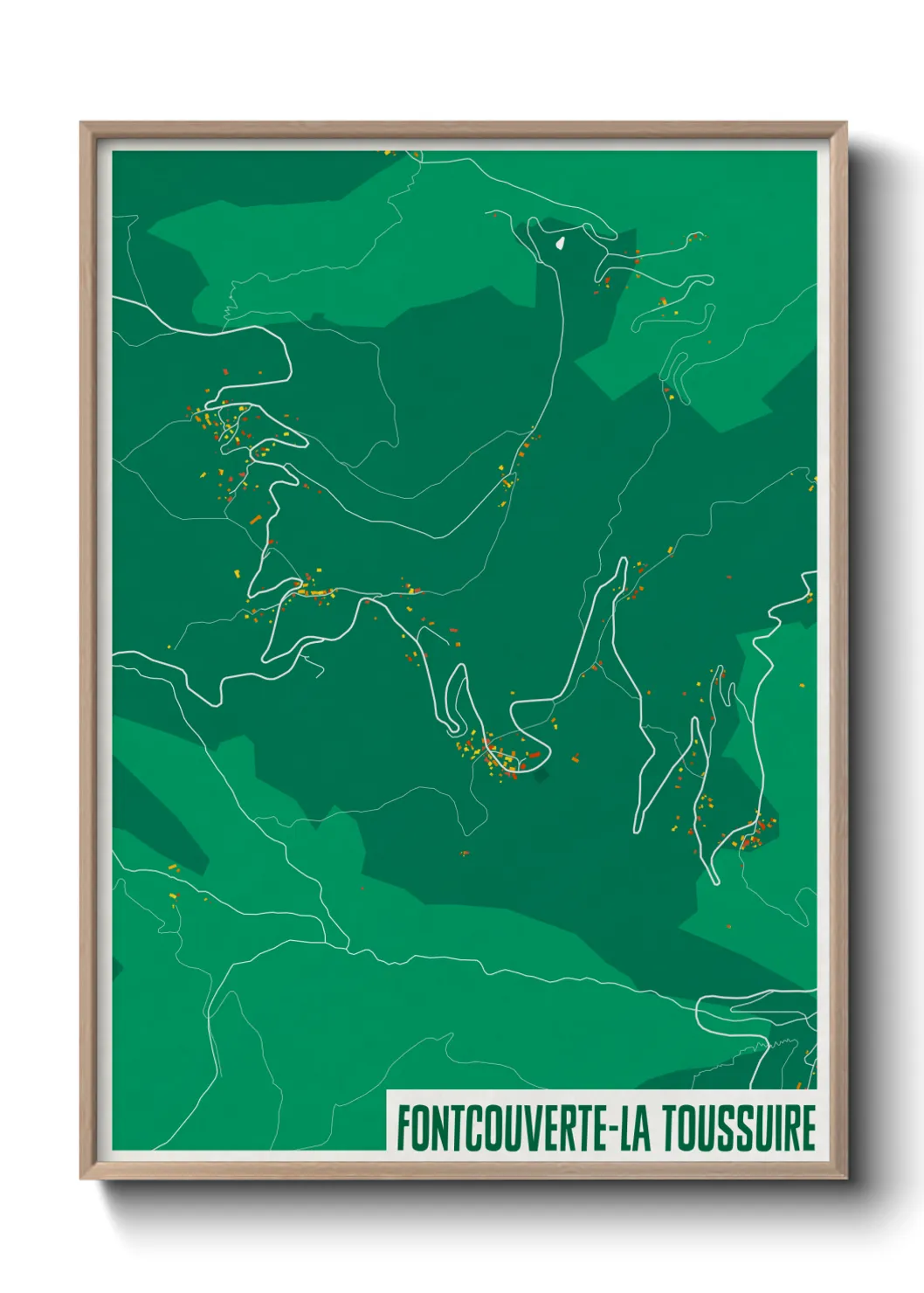 Une affiche de carte sur Fontcouverte-la Toussuire