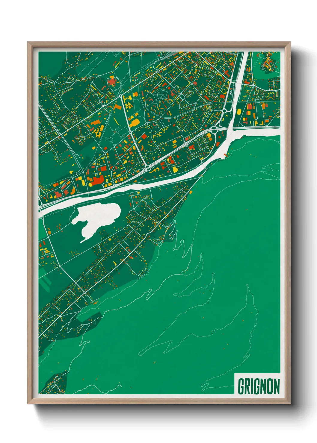 Une affiche de carte sur Grignon