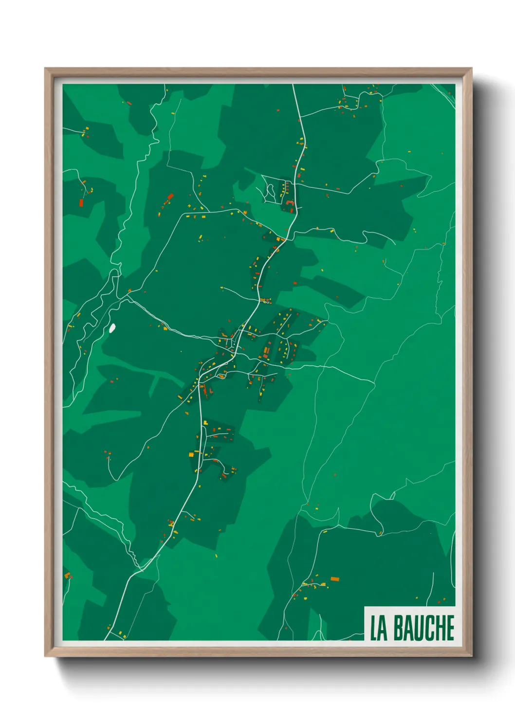 Une affiche de carte sur La Bauche