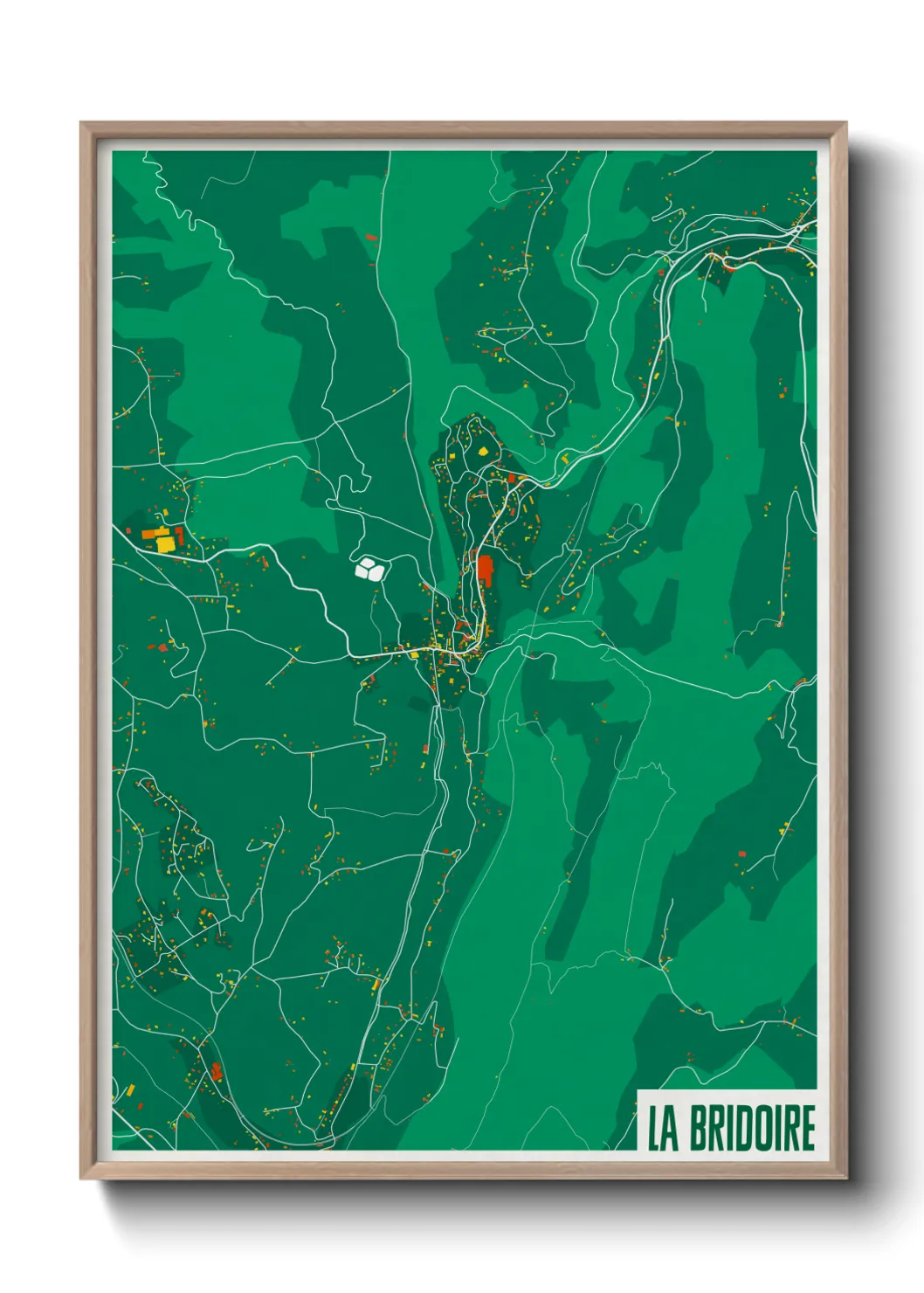 Une affiche de carte sur La Bridoire