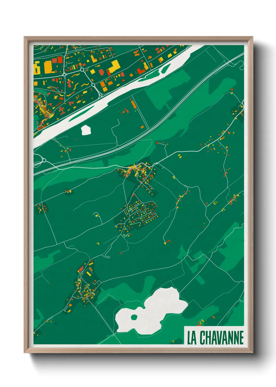 Une affiche de carte sur La Chavanne