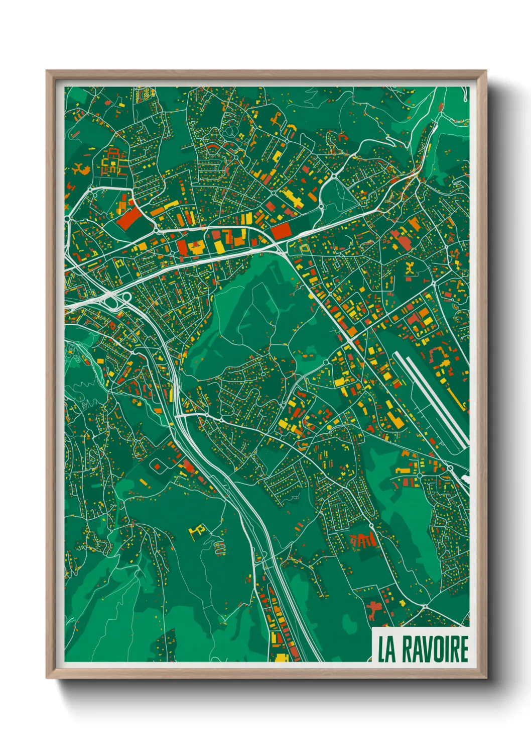 Une affiche de carte sur La Ravoire