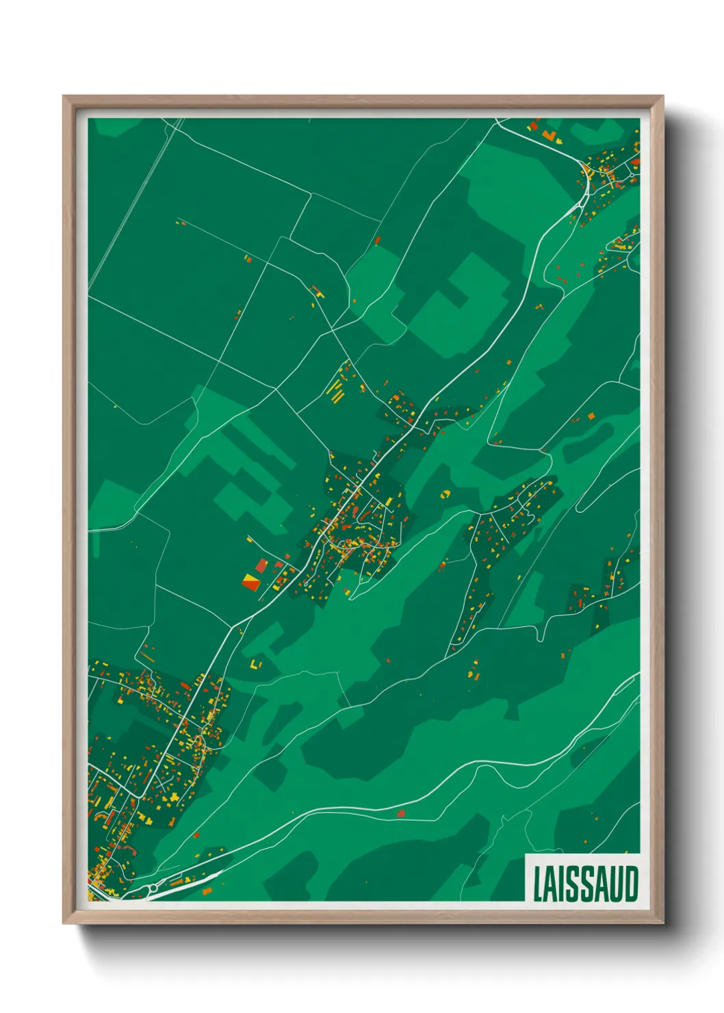 Une affiche de carte sur Laissaud