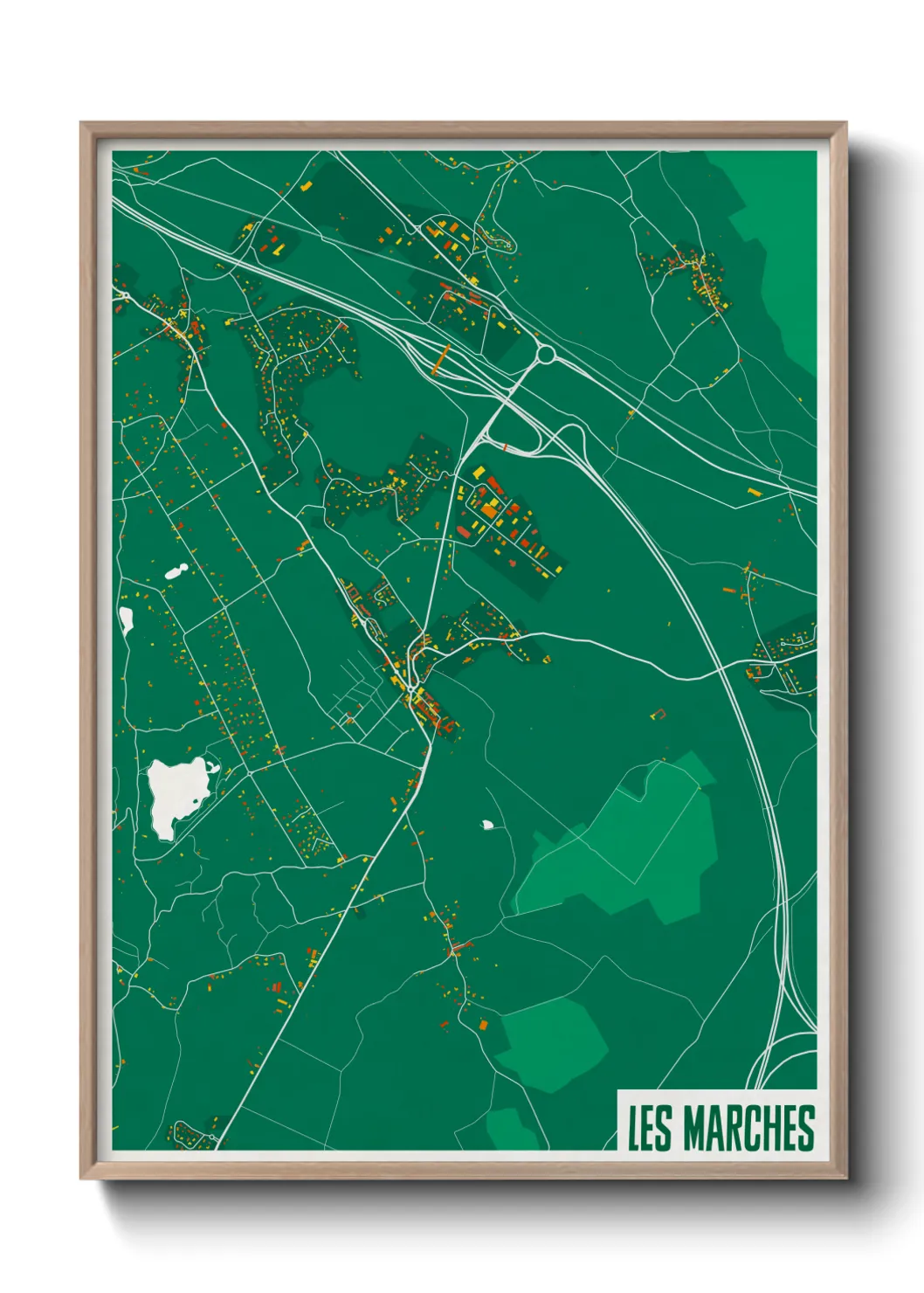 Une affiche de carte sur Les Marches