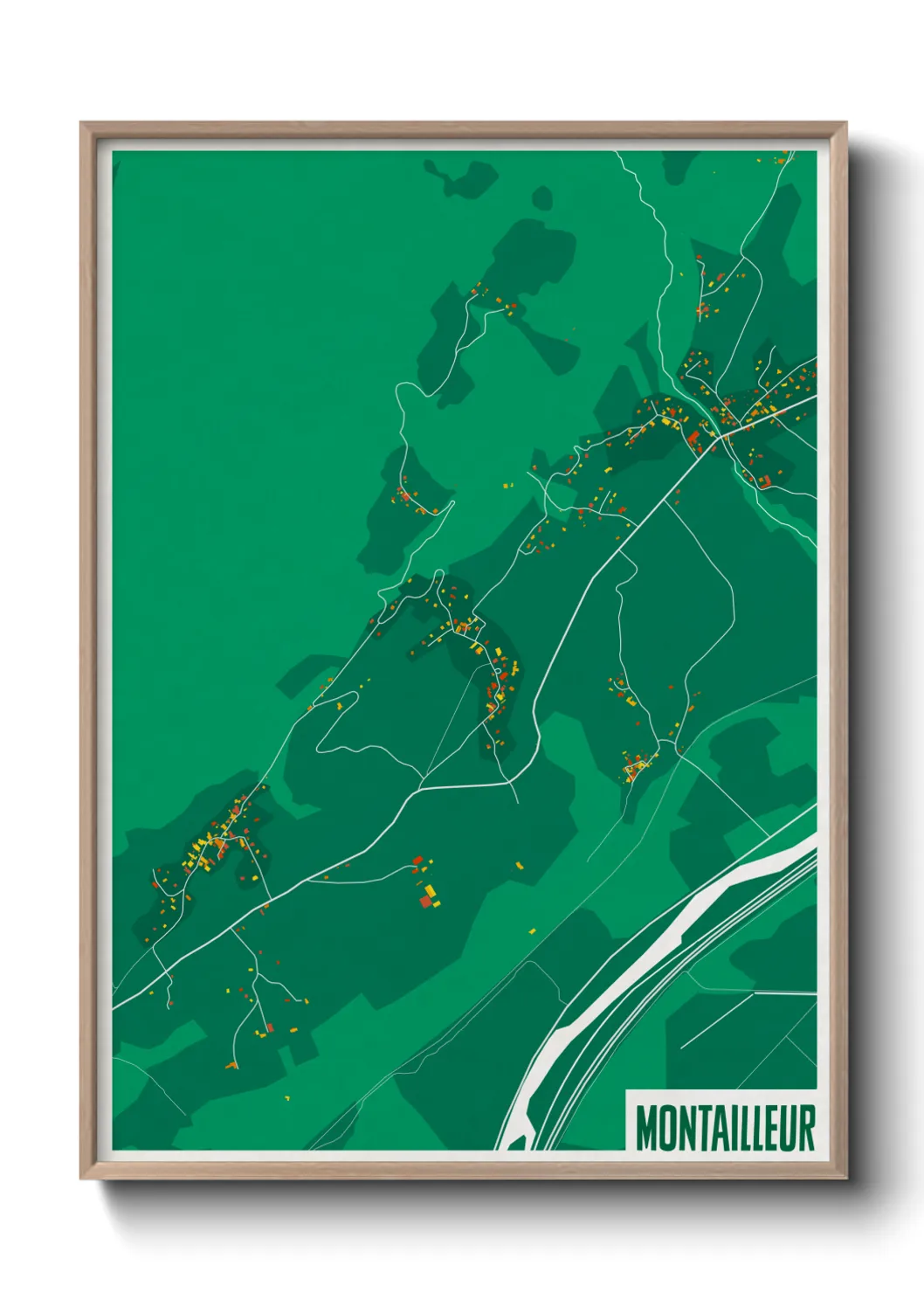 Une affiche de carte sur Montailleur