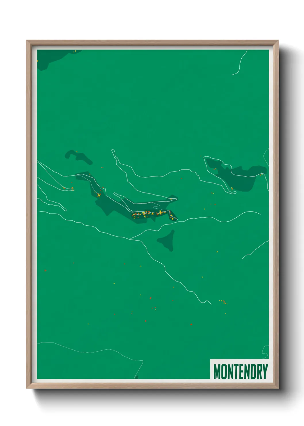 Une affiche de carte sur Montendry