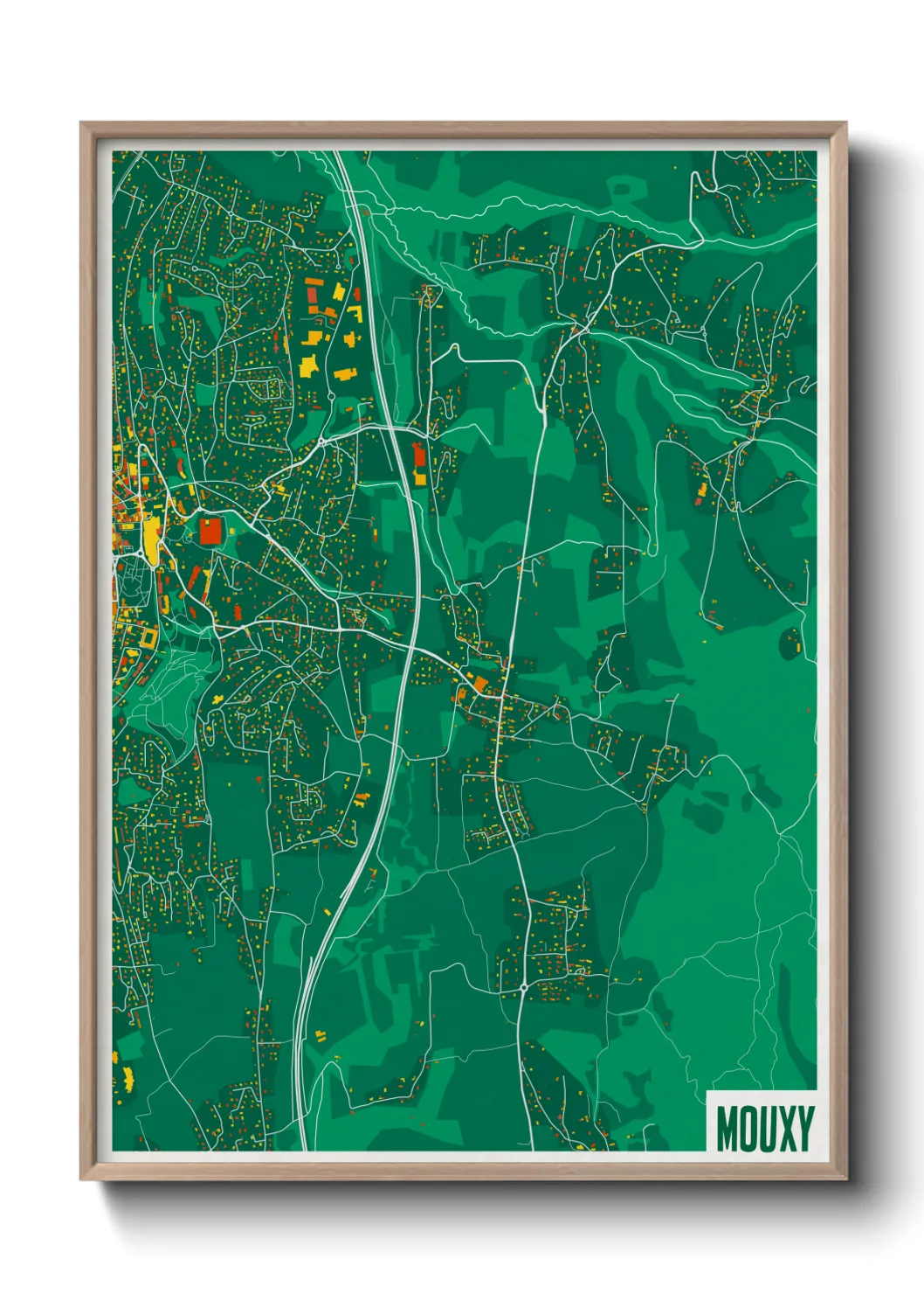 Une affiche de carte sur Mouxy