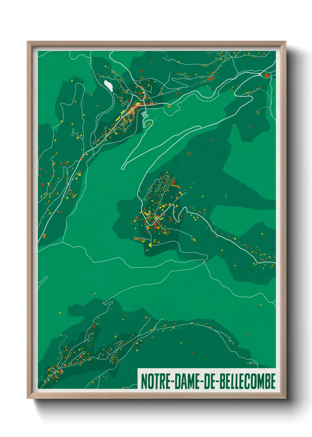 Un poster carteNotre-Dame-de-Bellecombe