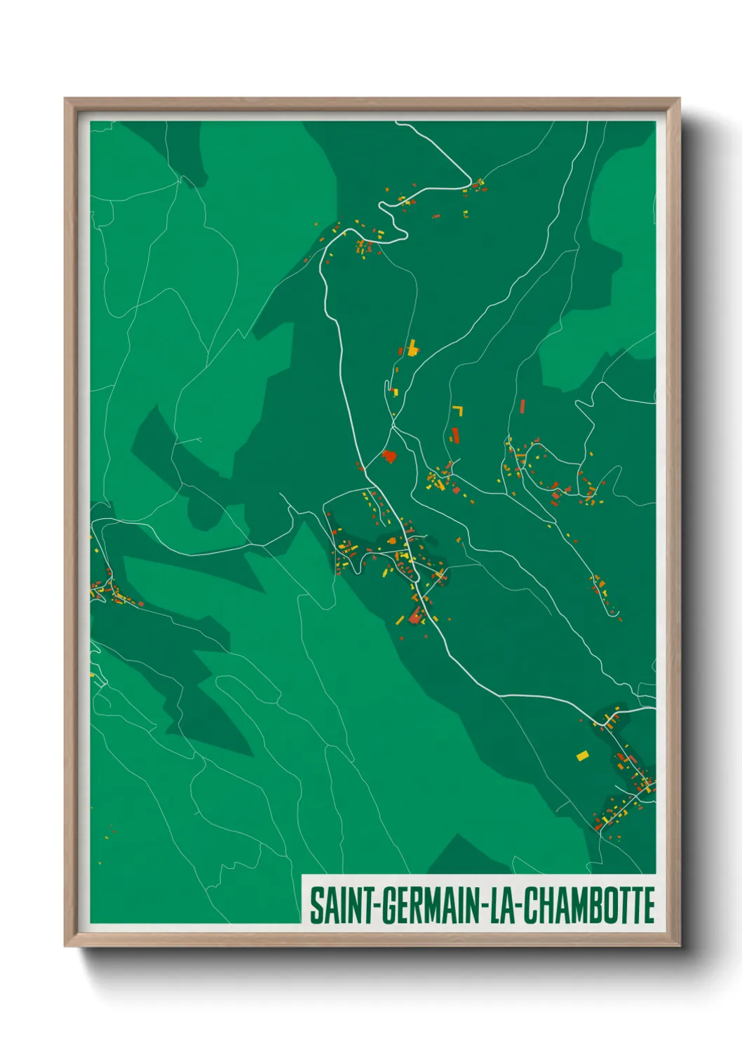Un poster carteSaint-Germain-la-Chambotte