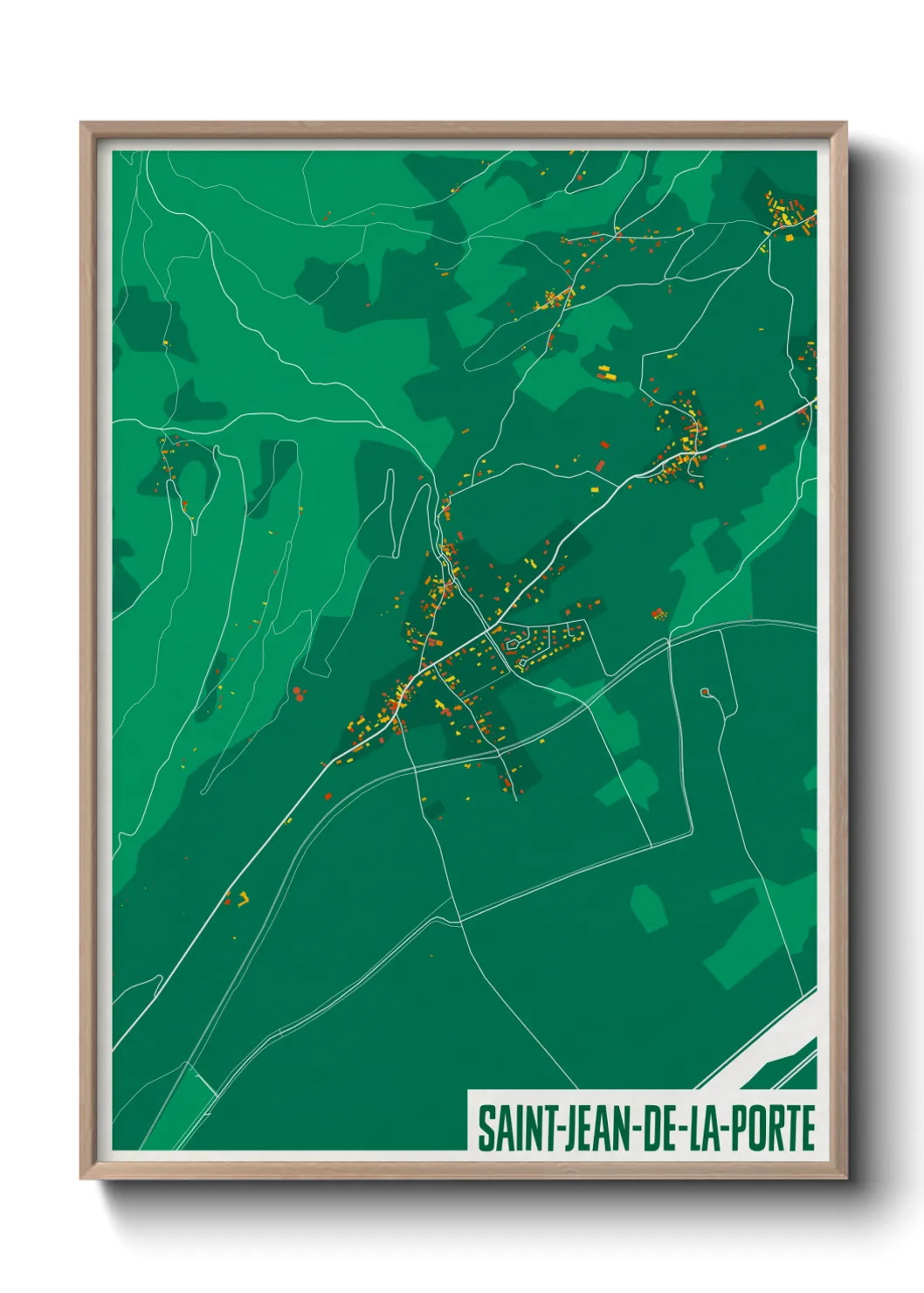 Une affiche de carte sur Saint-Jean-de-la-Porte