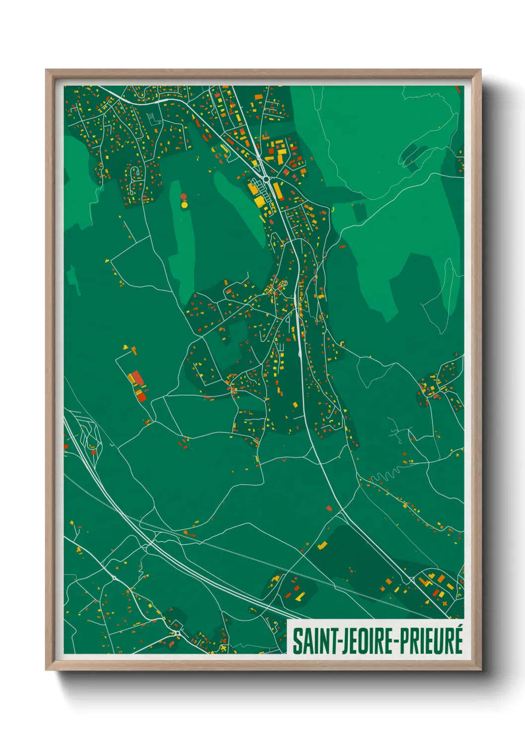Un poster carteSaint-Jeoire-Prieuré