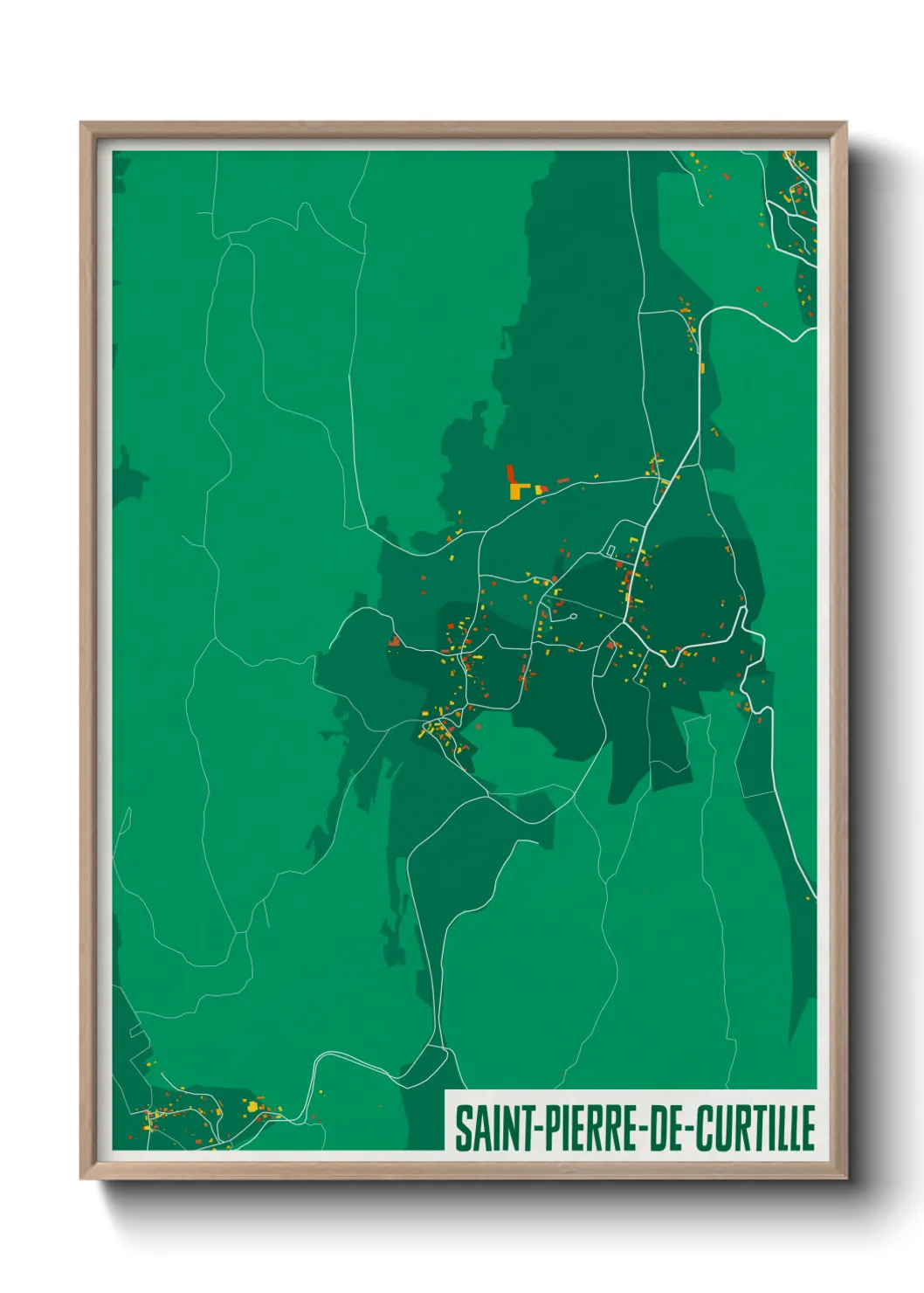 Un poster carteSaint-Pierre-de-Curtille