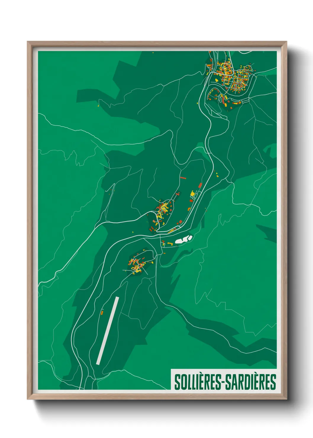 Un poster carteSollières-Sardières