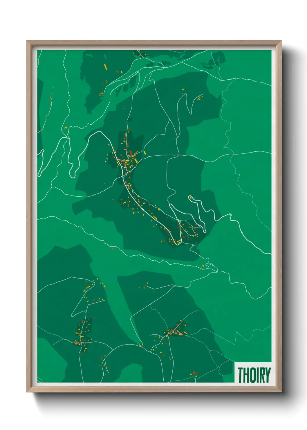 Une affiche de carte sur Thoiry