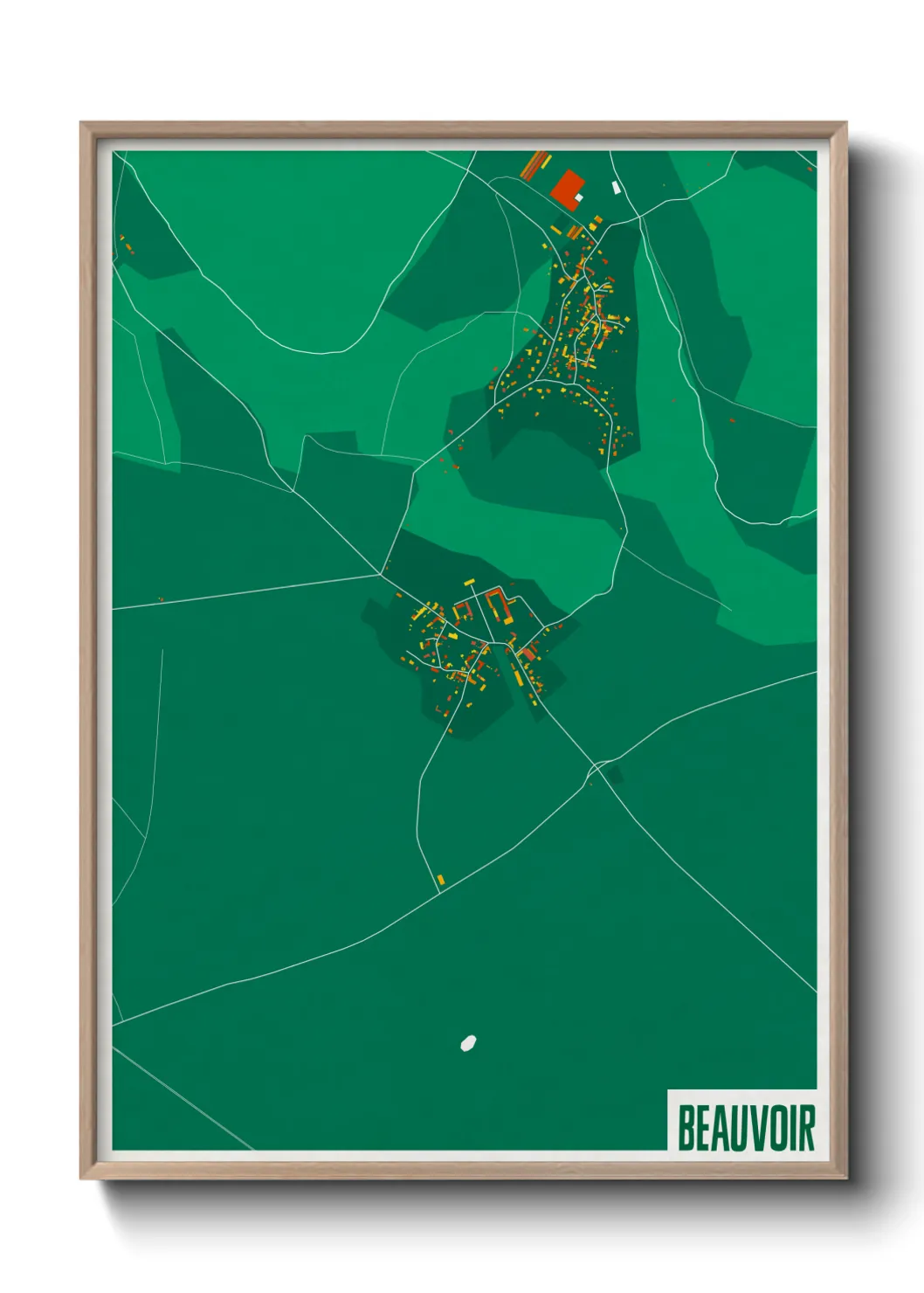 Une affiche de carte sur Beauvoir