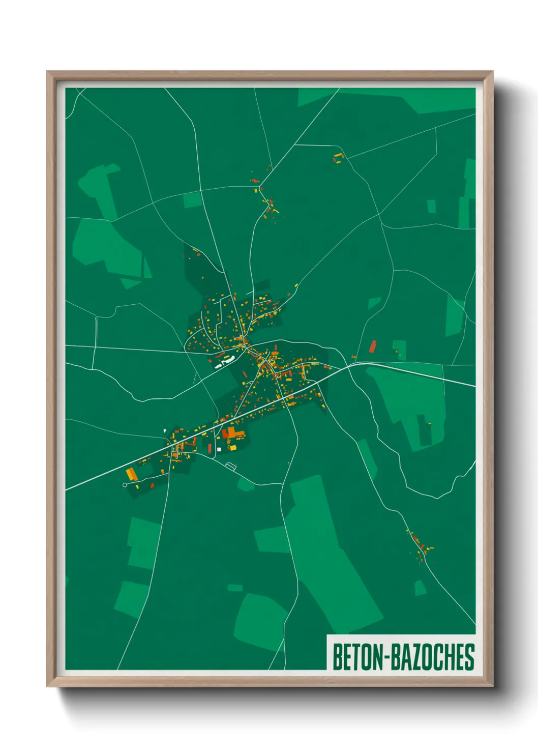 Une affiche de carte sur Beton-Bazoches
