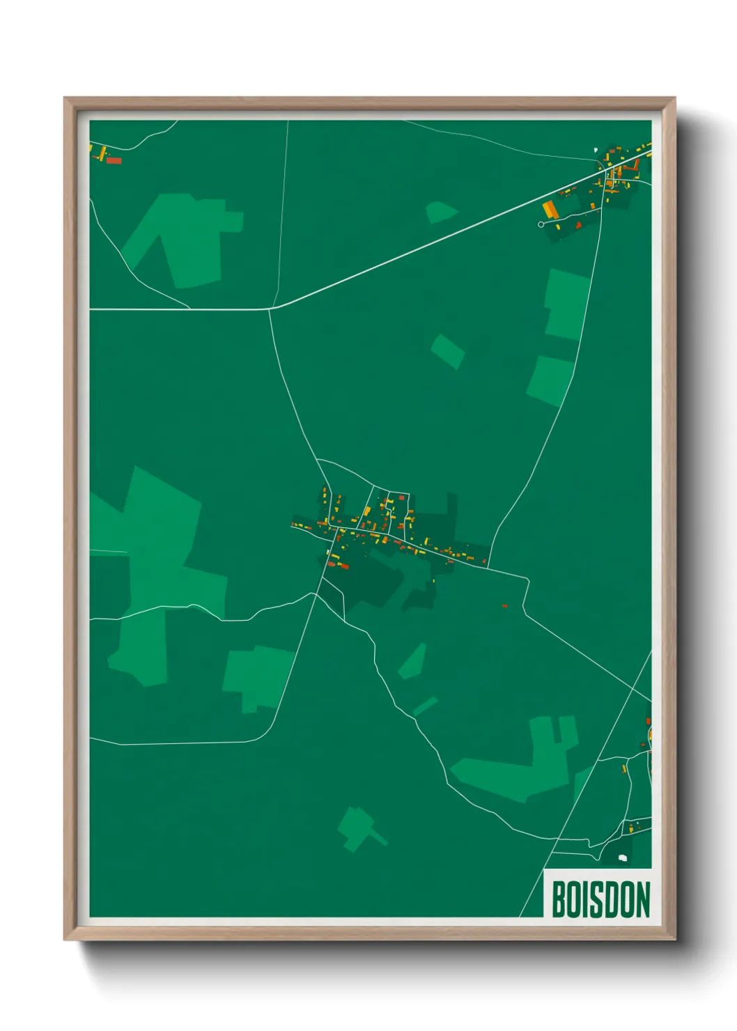 Une affiche de carte sur Boisdon