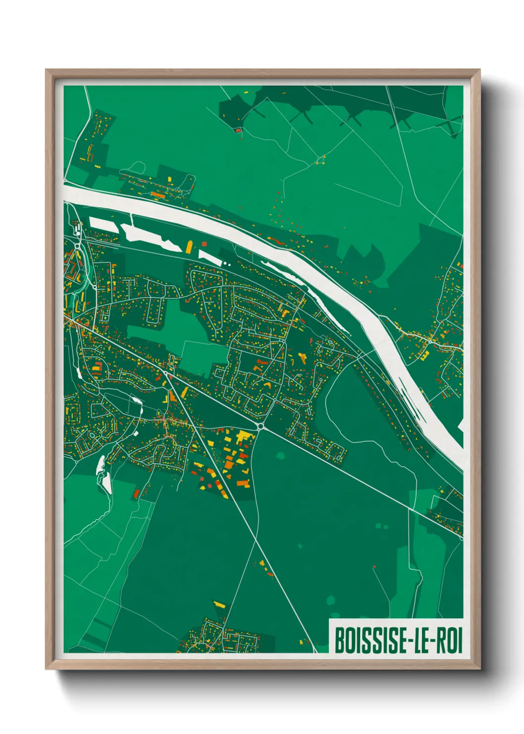 Une affiche de carte sur Boissise-le-Roi