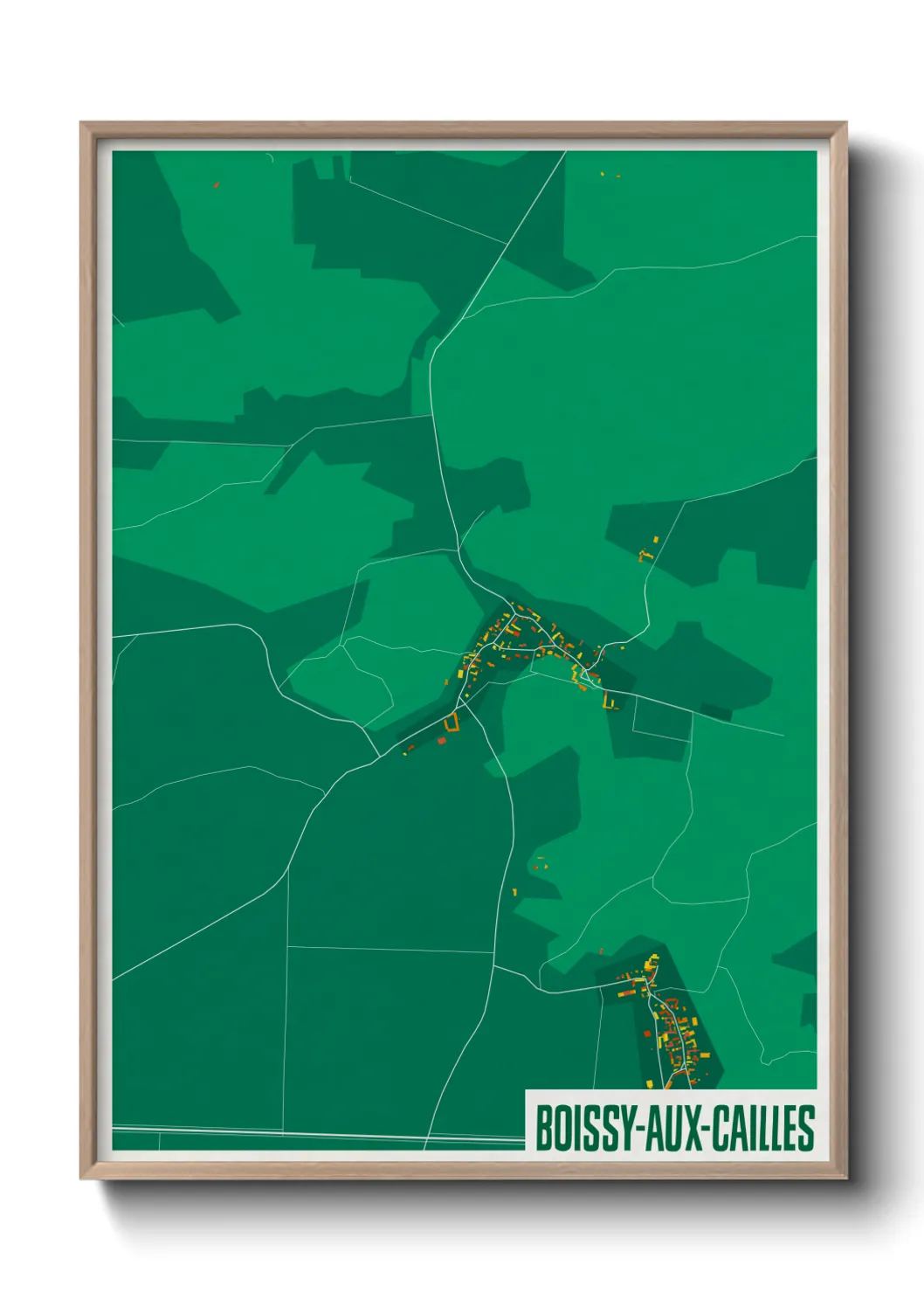 Une affiche de carte sur Boissy-aux-Cailles