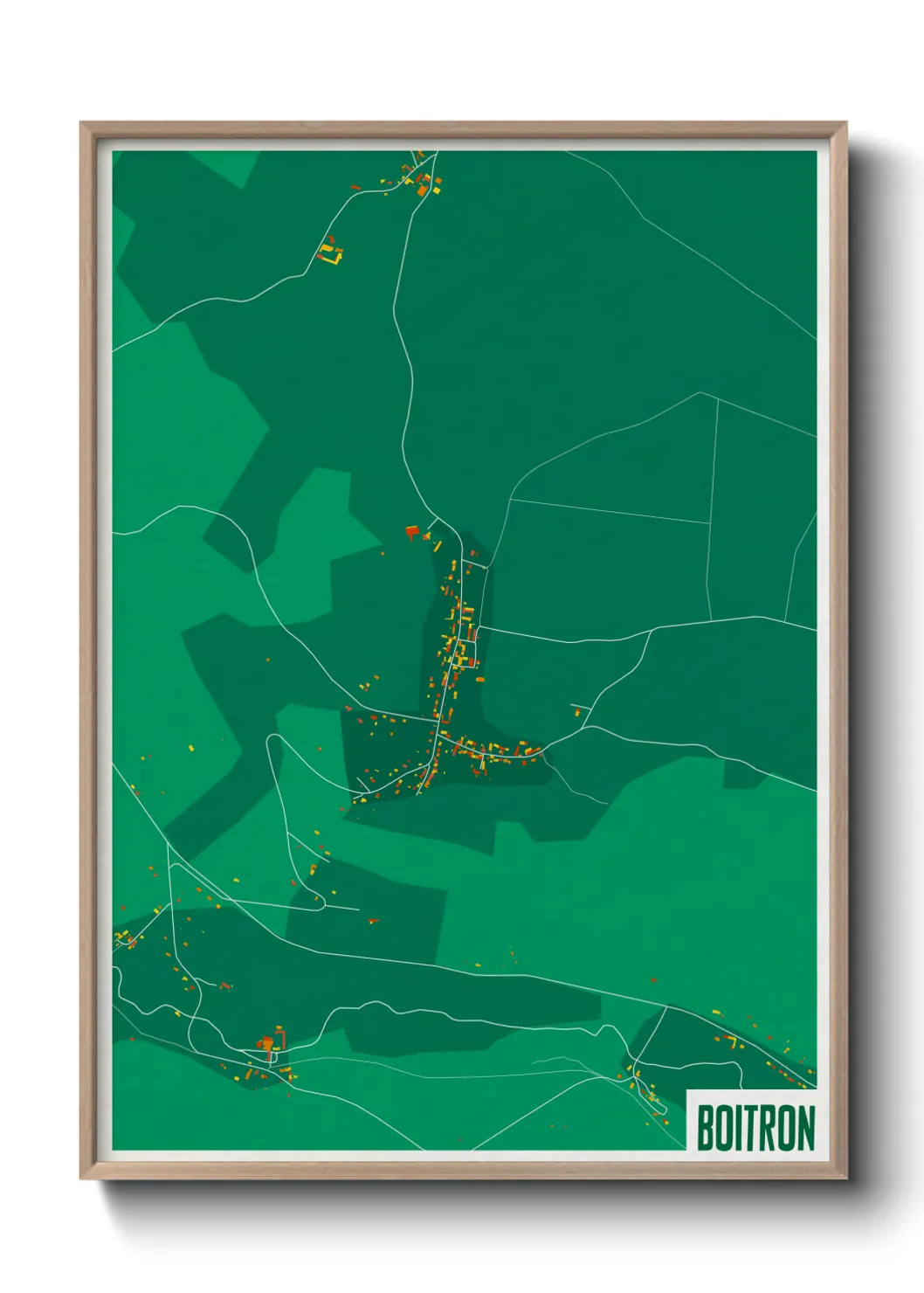 Une affiche de carte sur Boitron
