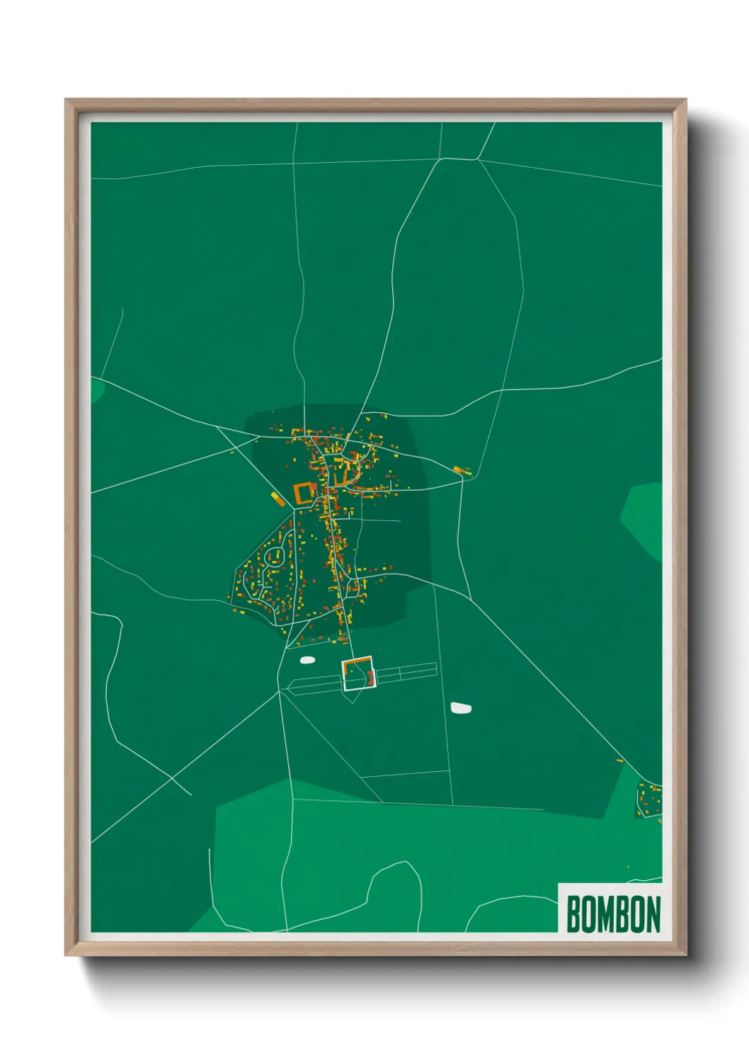 Une affiche de carte sur Bombon