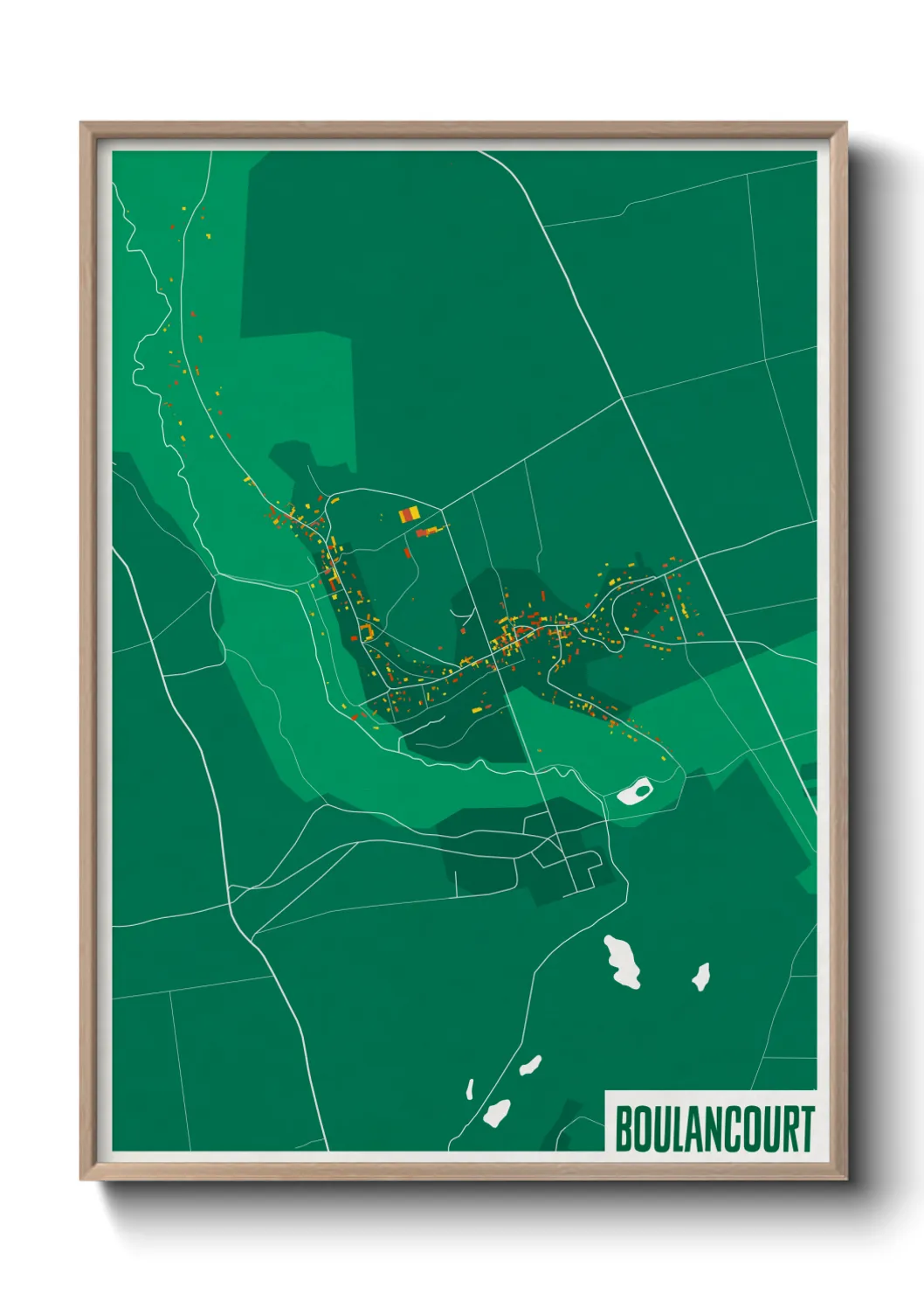 Une affiche de carte sur Boulancourt