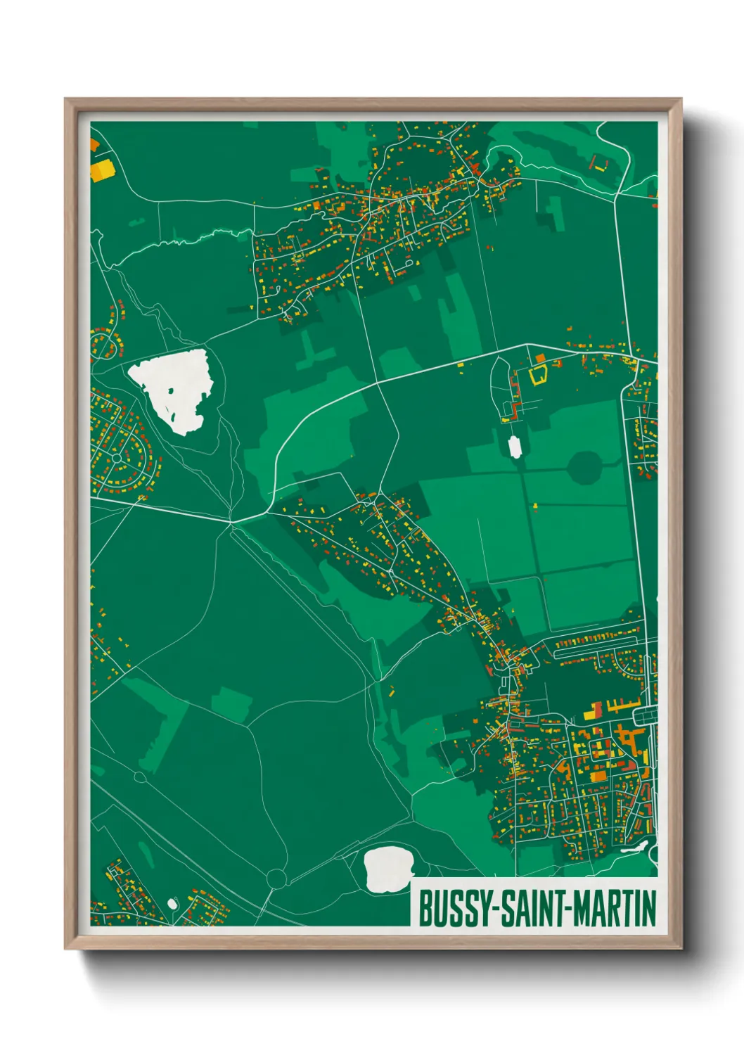 Une affiche de carte sur Bussy-Saint-Martin