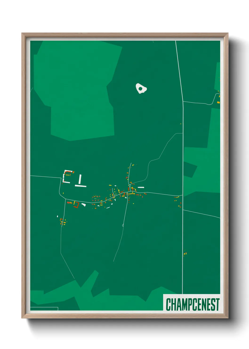 Une affiche de carte sur Champcenest