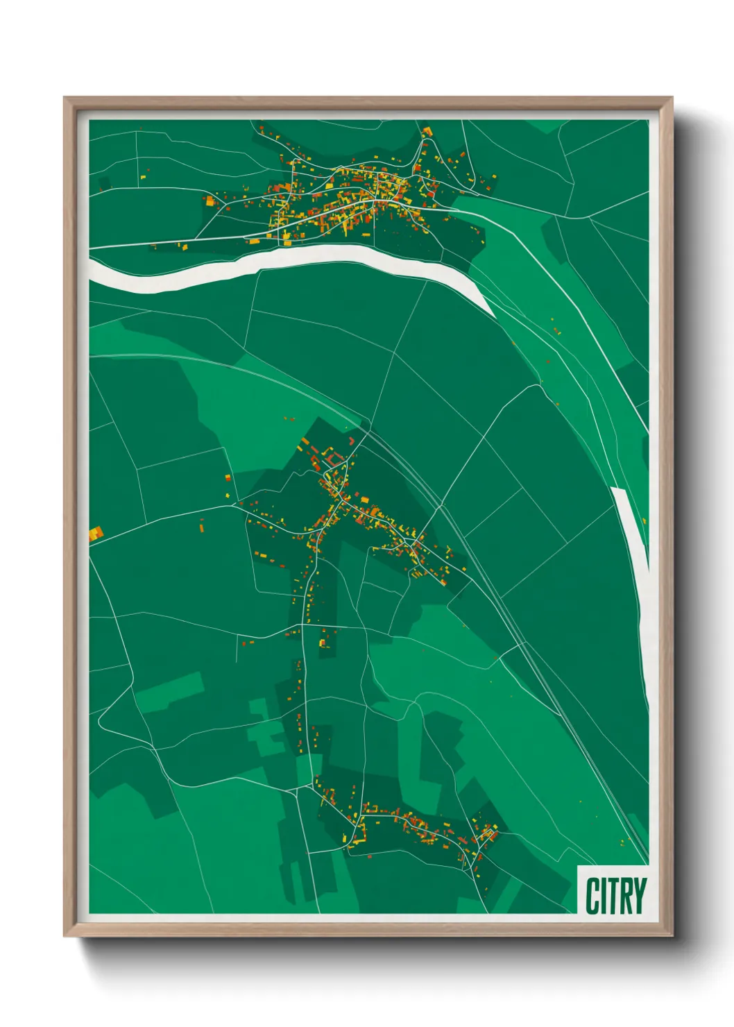 Une affiche de carte sur Citry