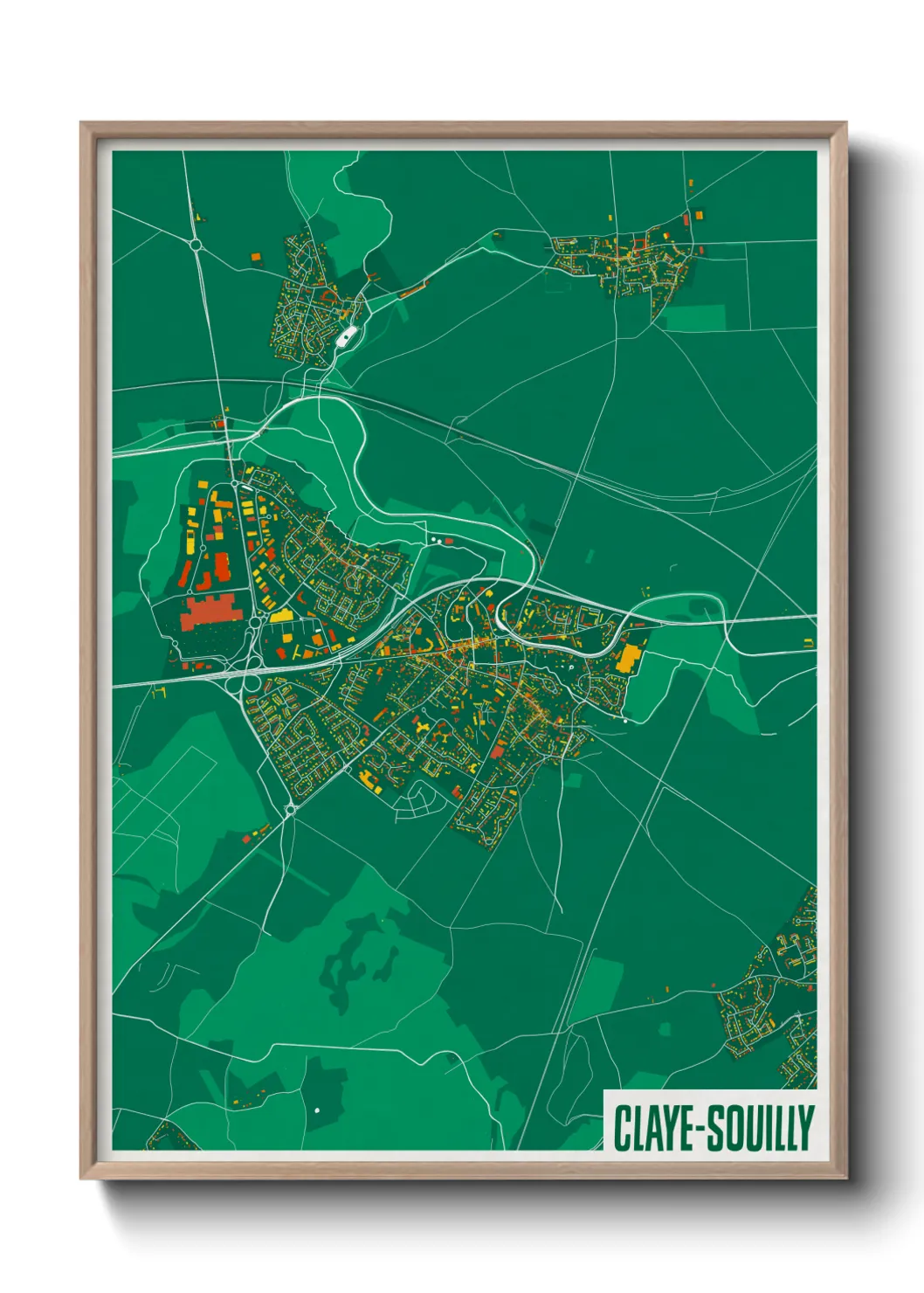Une affiche de carte sur Claye-Souilly