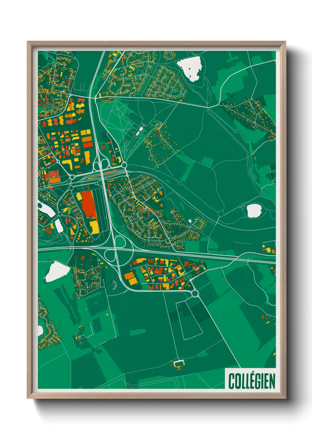 Une affiche de carte sur Collégien