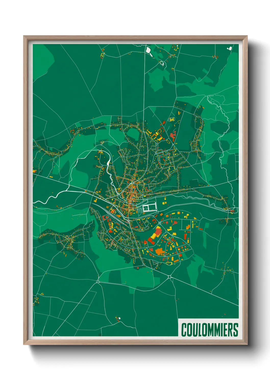 Une affiche de carte sur Coulommiers
