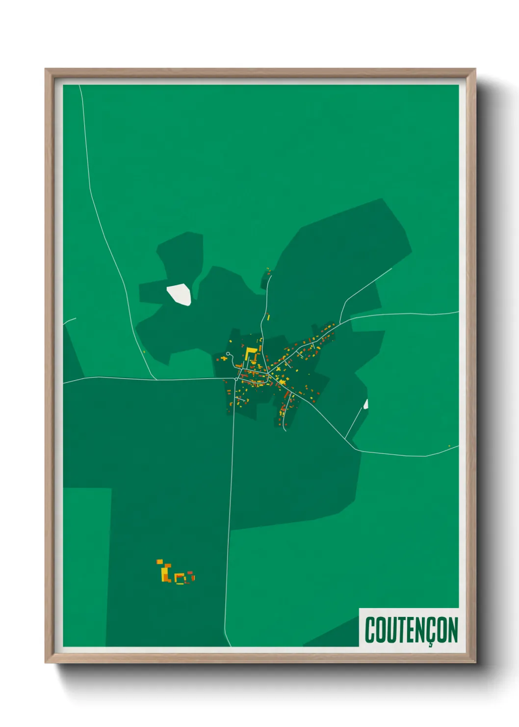 Une affiche de carte sur Coutençon