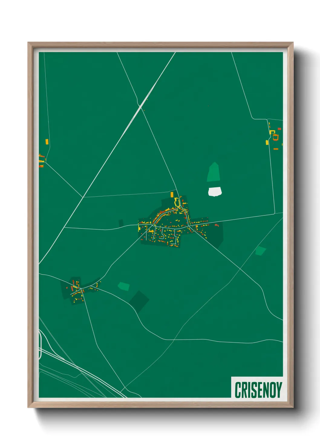 Une affiche de carte sur Crisenoy