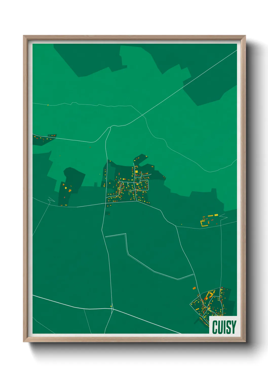 Une affiche de carte sur Cuisy