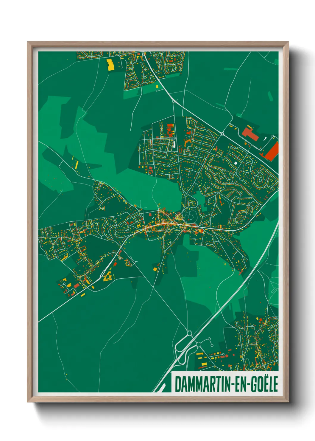 Une affiche de carte sur Dammartin-en-Goële