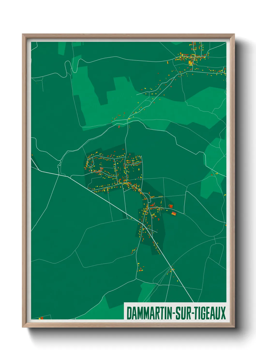 Un poster carteDammartin-sur-Tigeaux