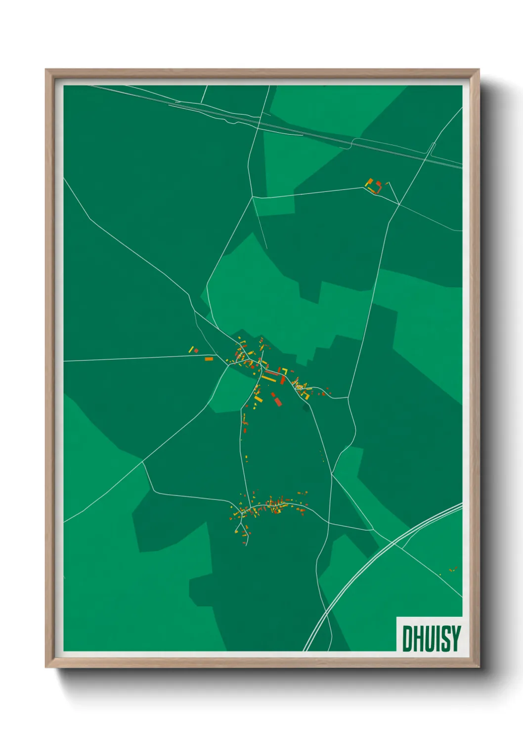 Une affiche de carte sur Dhuisy