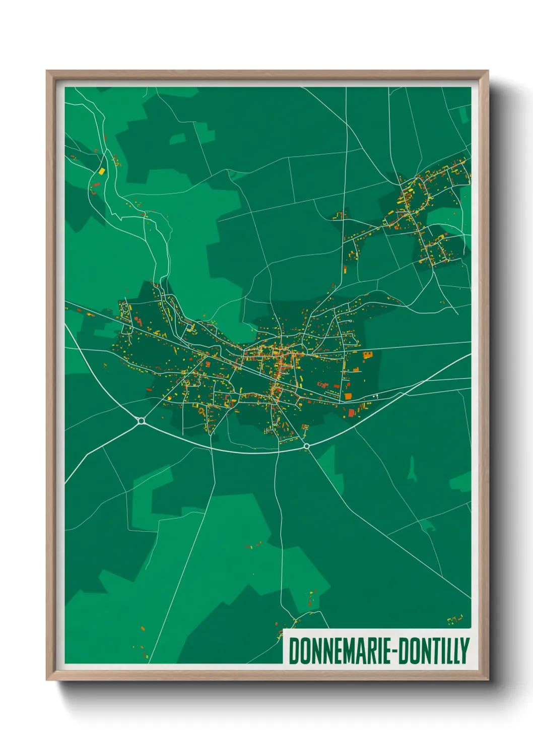 Une affiche de carte sur Donnemarie-Dontilly