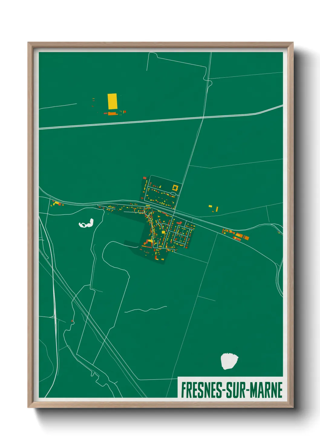 Une affiche de carte sur Fresnes-sur-Marne
