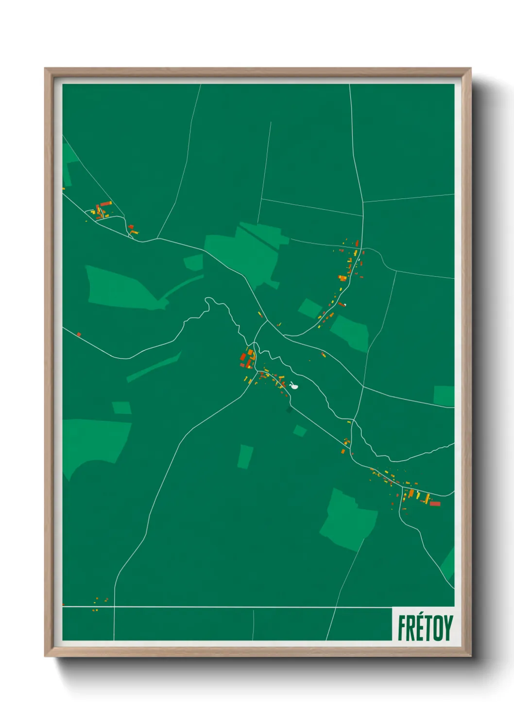 Une affiche de carte sur Frétoy