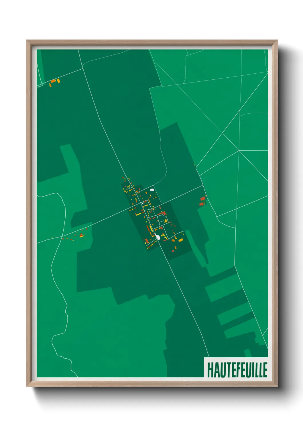 Une affiche de carte sur Hautefeuille