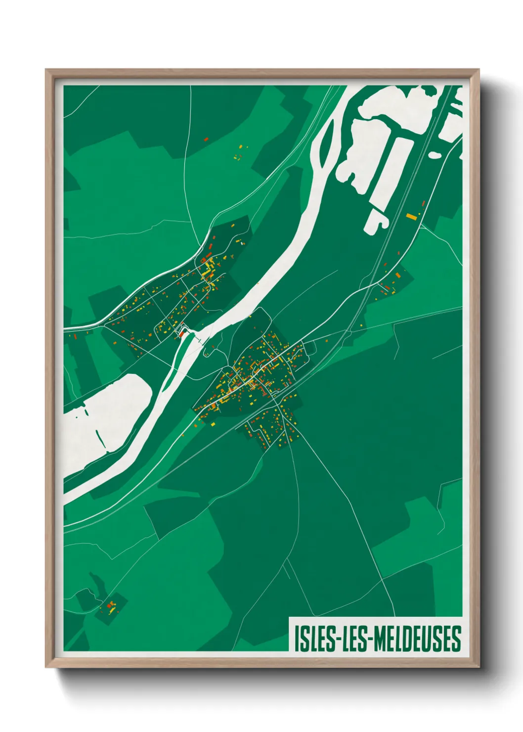 Une affiche de carte sur Isles-les-Meldeuses