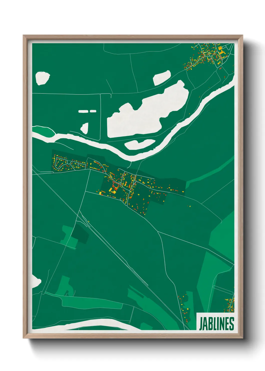 Une affiche de carte sur Jablines