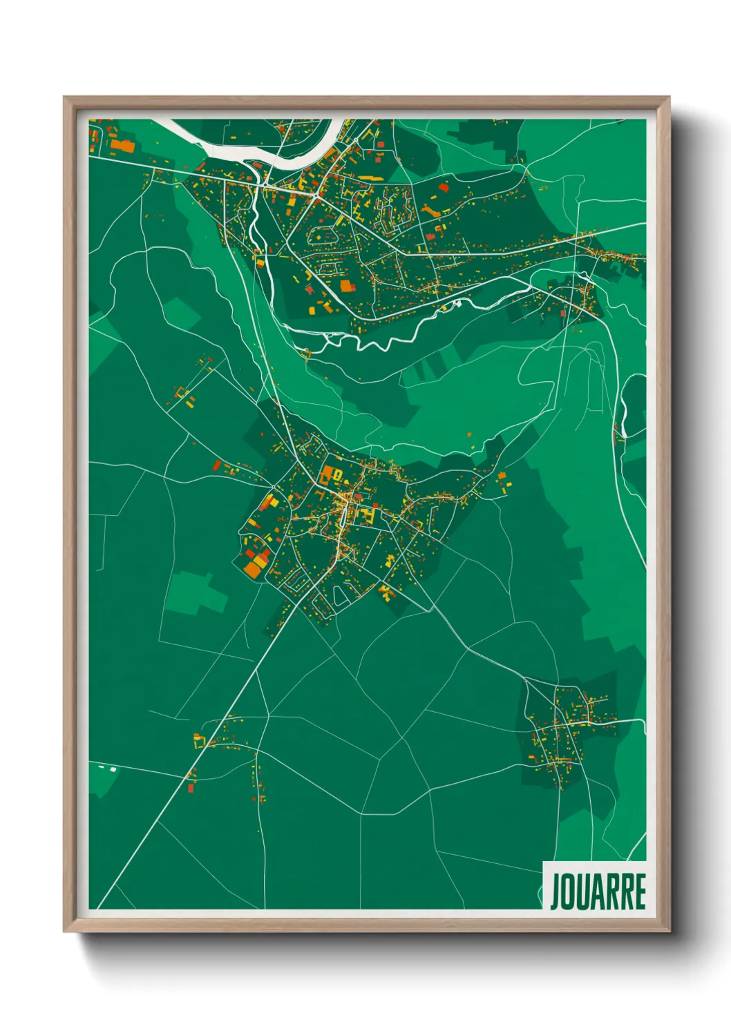 Une affiche de carte sur Jouarre